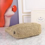 Prada Crochet Tote Bag 15.7in/ 40cm Beige‎ For Women 1BG392_2A2T_F0018_V_OOL - Image 6