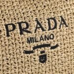 Prada Crochet Tote Bag 15.7in/ 40cm Beige‎ For Women 1BG392_2A2T_F0018_V_OOL - Image 9