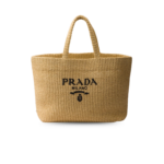 Prada Crochet Tote Bag 18.5in/ 47cm Natural For Women