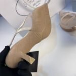 Prada Mesh Fabric Slingback Pumps Beige For Women PRD 1I828M_099_F0F24_F_045 - Image 6