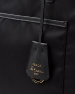 Prada Re-Edition 1978 Large Re-Nylon And Saffiano Tote Bag Black For Women 16.9 Inches/ 43 Cm 1BG527_R064_F0002_V_OOO - Image 3
