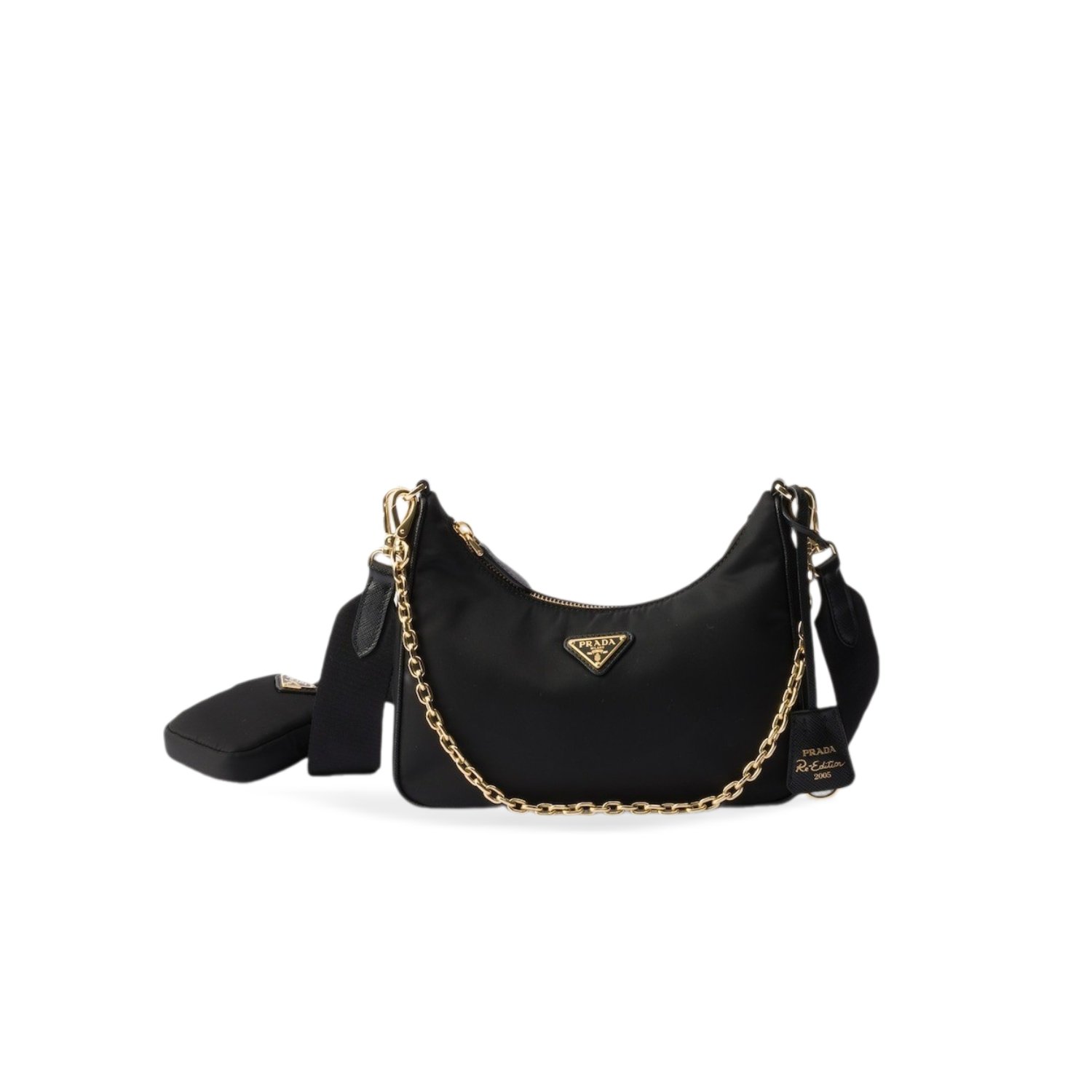 Prada-Re-Edition-2005-Re-Nylon-Bag.jpg Prada Re-Edition 2005 Re-Nylon Bag Black For Women, Women's Bags 8.6in/22cm 1BH204_R064_F0632_V_V9L - Image 1