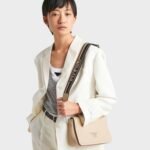 Prada Shoulder Bag 9in/ 23cm Beige Silver Hardware For Women 1BD314_2DKV_F02YP_V_3OO - Image 3
