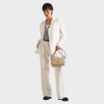 Prada Shoulder Bag 9in/ 23cm Beige Silver Hardware For Women 1BD314_2DKV_F02YP_V_3OO - Image 2