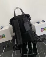 Prada Re-Nylon And Saffiano Backpack Black For Men 45cm / 17.7in 2VZ135_2DMG_F0002_V_HOL - Image 6