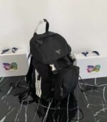 Prada Re-Nylon And Saffiano Backpack Black For Men 45cm / 17.7in 2VZ135_2DMG_F0002_V_HOL - Image 5