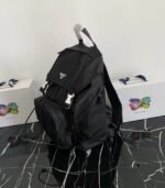 Prada Re-Nylon And Saffiano Backpack Black For Men 45cm / 17.7in 2VZ135_2DMG_F0002_V_HOL - Image 4
