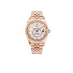Rolex Watch Sky Dweller Rose Gold White Dial 42mm