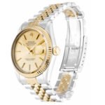 Rolex Datejust Watch Silver Toned Yellow Dial 36mm For Men - Image 5