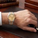 Rolex Datejust Watch Silver Toned Yellow Dial 36mm For Men - Image 2