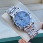 Rolex Watch Day Date Silver Roman Numerals 36mm - Image 2