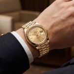 Rolex Day-Date II Watch Gold Toned Champagne Dial 41mm For Men - Image 2