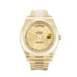 Rolex Day-Date II Watch Gold Toned Champagne Dial 41mm For Men - Image 3