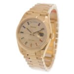 Rolex Day Date Watch Yellow Gold Diamond Dial 36mm For Women - Image 3