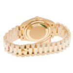 Rolex Day Date Watch Yellow Gold Diamond Dial 36mm For Women - Image 5