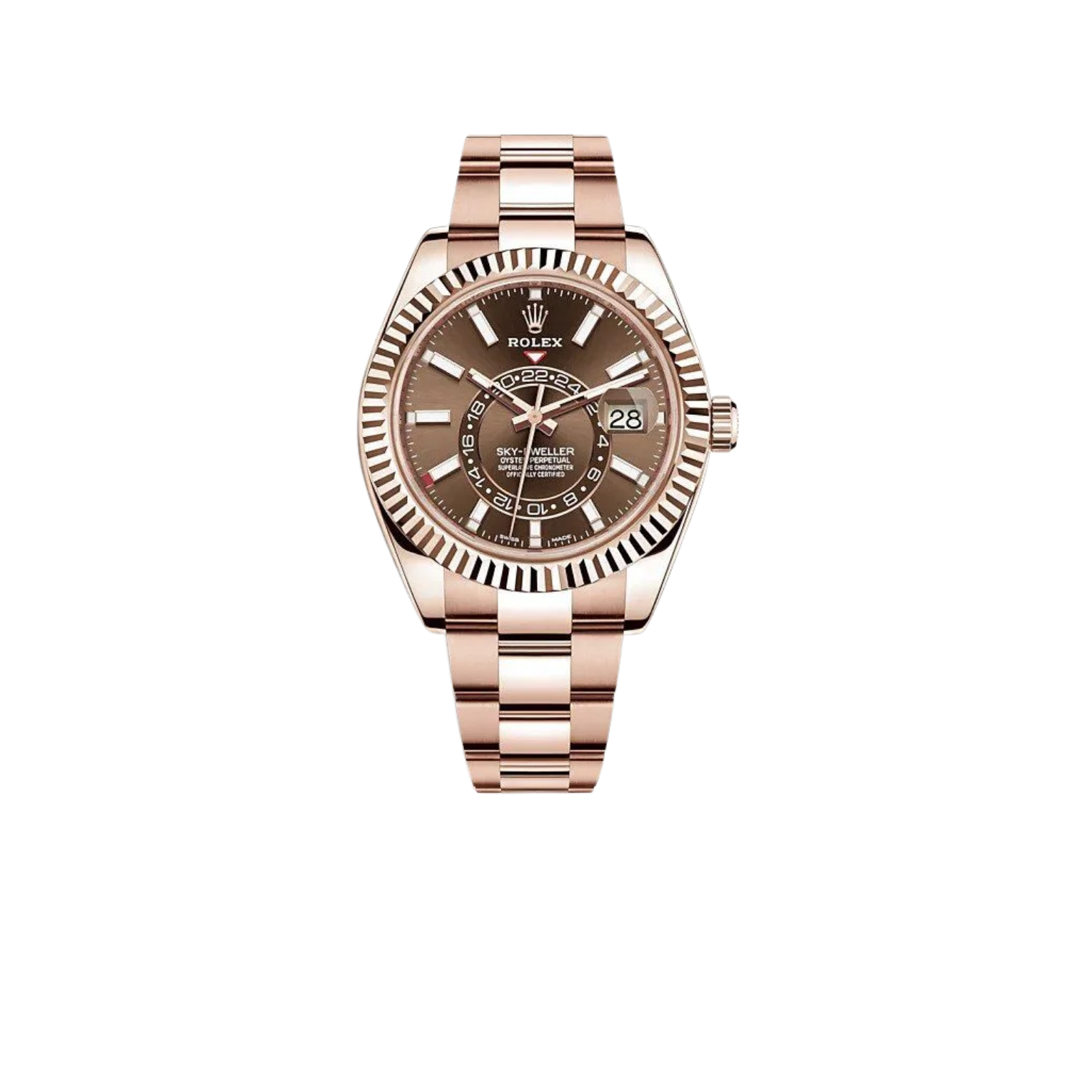 Rolex-Sky-Dweller-Watch-Rose-Gold-Toned-Chocolate-Dial-42mm-For-Men-1.png Rolex Sky Dweller Watch Rose Gold Toned Chocolate Dial 42mm For Men - Image 1