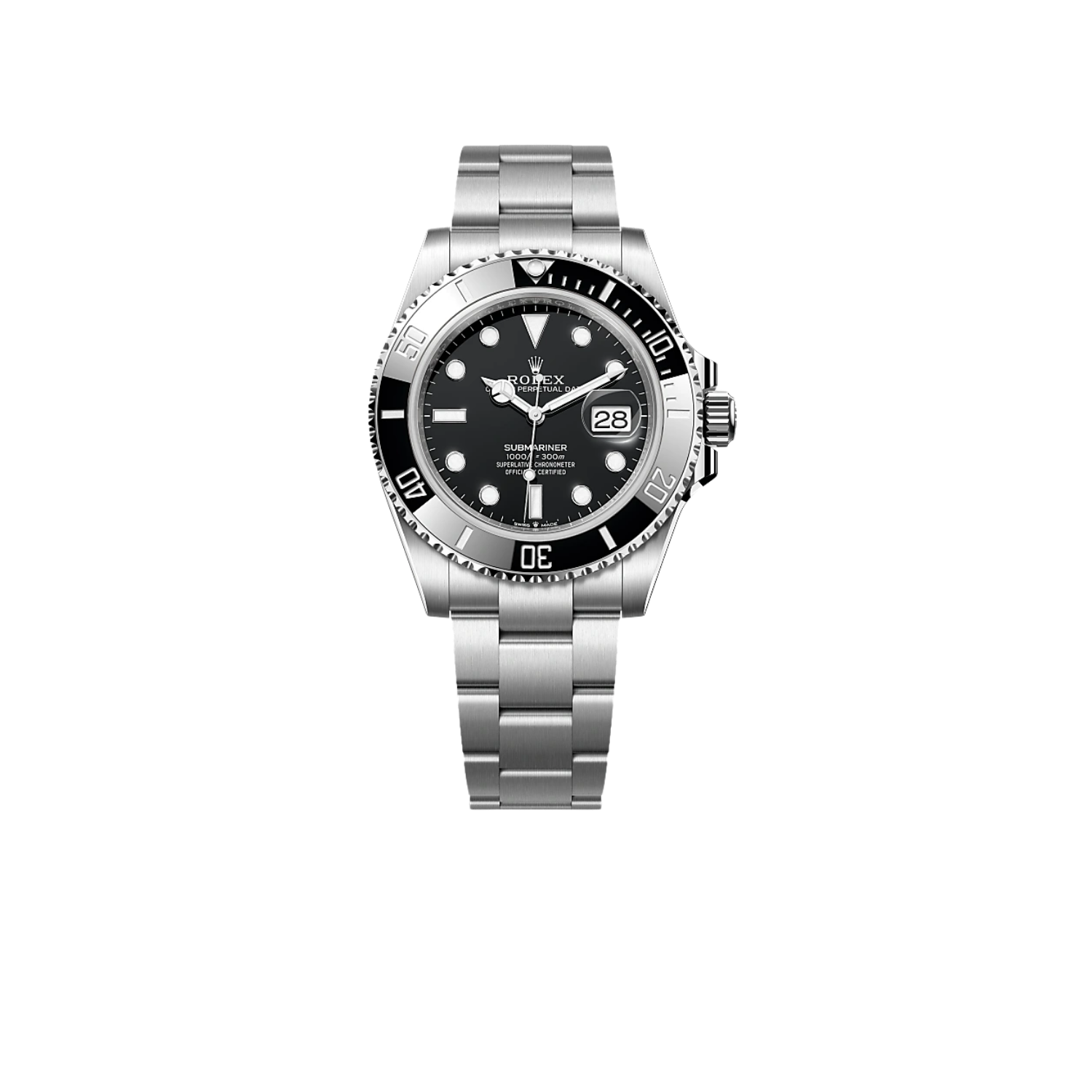 Rolex-Submariner-Date-Watch-Black-Dial-Silver-Toned-40mm-For-Men.png Rolex Submariner Date Watch Silver Toned Black Dial 40mm For Men - Image 1