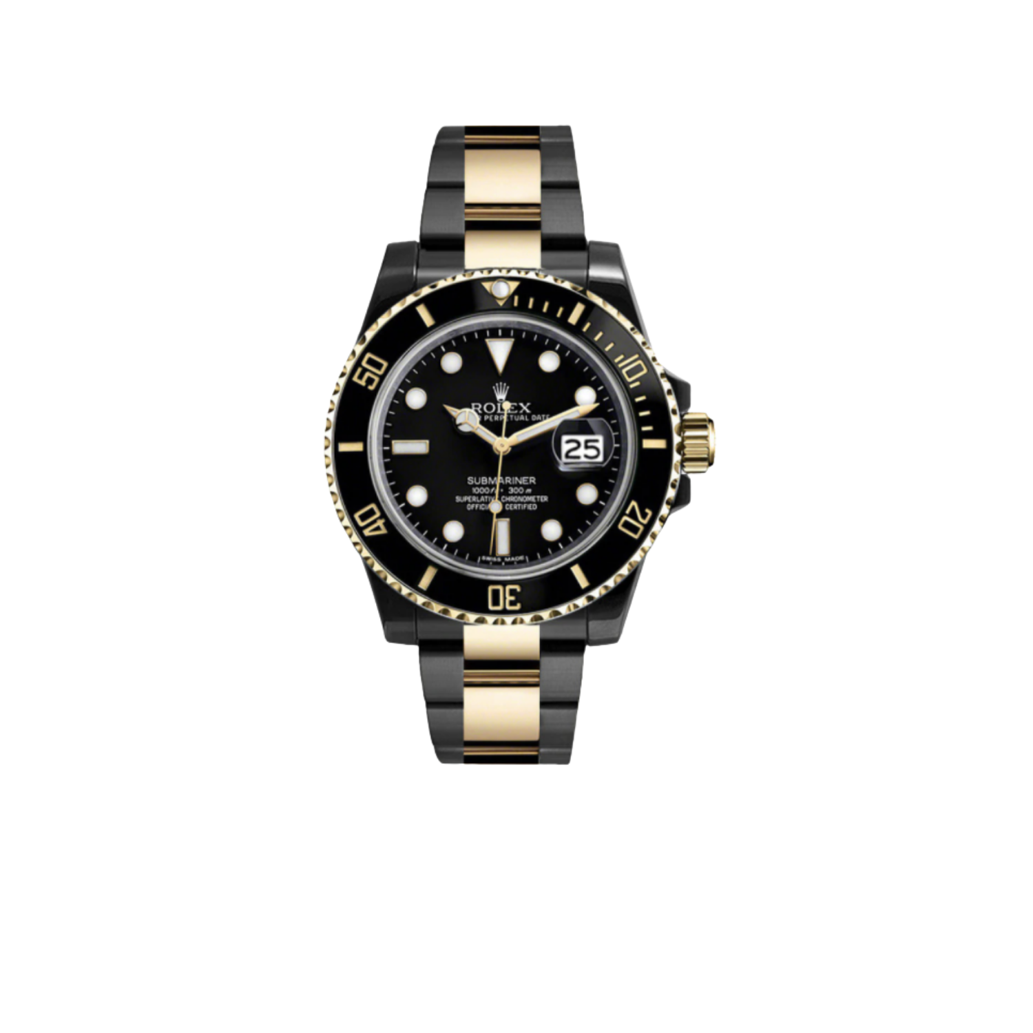 Rolex-Submariner-Date-Watch-Gold-And-Black-Toned-Black-Dial-41mm-For-Men-1.png Rolex Submariner Date Watch Gold And Black Toned Black Dial 41mm For Men - Image 1