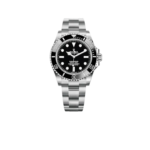 Rolex Submariner Date Watch Silver Toned Black Dial 41mm For Men