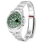Rolex Submariner Date Watch Silver Toned Green Dial 40mm For Men - Image 5