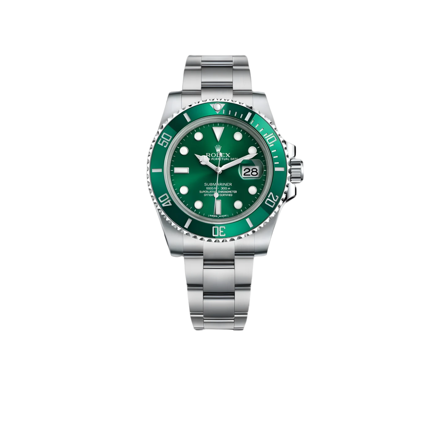 Rolex-Submariner-Date-Watch-Silver-Toned-Green-Dial-40mm-For-Men.png Rolex Submariner Date Watch Silver Toned Green Dial 40mm For Men - Image 1