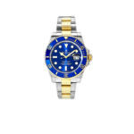 Rolex Submariner Date Watch Two Toned Blue Dial 40mm For Men