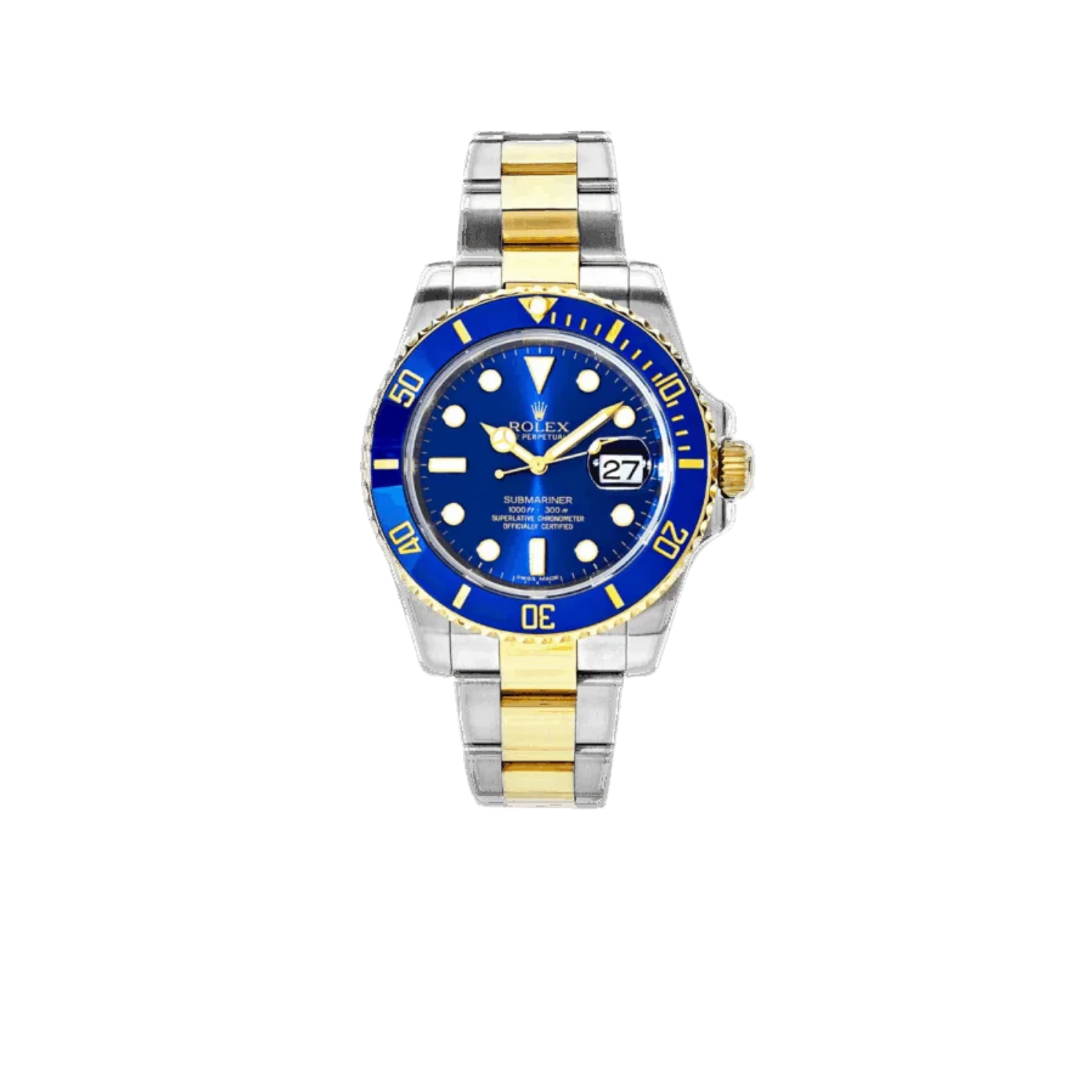 Rolex-Submariner-Date-Watch-Two-Tone-Blue-Dial-40mm-For-Men-1.png Rolex Submariner Date Watch Two Toned Blue Dial 40mm For Men - Image 1