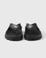 Prada Rubber Thong Sandals Black For Women 1Y420N_3LKK_F0002_F_020 - Image 4