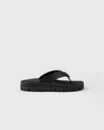 Prada Rubber Thong Sandals Black For Women 1Y420N_3LKK_F0002_F_020 - Image 5