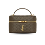 Saint Laurent GABY Vanity Top Handle Bag 7.1in/ 18cm Light Musk Bronze Hardware For Women