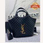[True-to-ORIGINAL] Saint Laurent Icare Maxi Shopping Bag Black For Women 16.9in/43cm 698651AAANG1000 - Image 5
