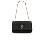 Saint Laurent Jamie Medium Chain Shoulder Bag 9.8in/ 25cm Black Gold Hardware For Women