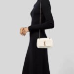 Saint Laurent Jamie Small Crossbody Bag 7.8in/ 20cm White Gold Hardware For Women - Image 2