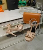 Saint Laurent Tribute Platform Sandals In Patent Beige For Women - Image 6