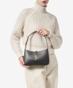 [True-to-ORIGINAL] Saint Laurent YSL Small ‘Le 5 À 7 Hobo Bag Black For Women 9in/23cm 6572282R20W1000 - Image 2