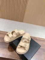 Chanel Sandals With Chanel Logo Beige For Women - Image 7