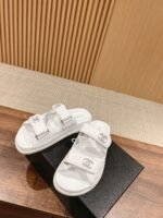 Chanel Sandals With Chanel Logo White For Women - Image 8