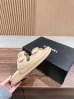 Chanel Sandals With Chanel Logo Beige For Women - Image 6