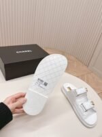 Chanel Sandals With Chanel Logo White For Women - Image 6