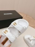 Chanel Sandals With Chanel Logo White For Women - Image 4