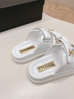 Chanel Sandals With Chanel Logo White For Women - Image 3