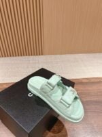 Chanel Sandals With Chanel Logo Jade Green For Women - Image 10