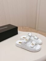 Chanel Sandals With Chanel Logo White For Women - Image 2