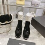 Chanel Short Boots Black/White For Women - Image 2