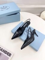 Prada Slingback Spike Pumps Black For Women - Image 4
