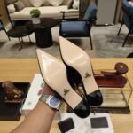 Prada Slingback Spike Pumps Black For Women - Image 8