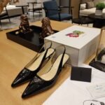 Prada Slingback Spike Pumps Black For Women - Image 2