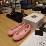 Prada Soft Padded Nappa Ballerinas Light Pink For Women - Image 4