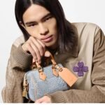 Louis Vuitton Speedy 18 Bandouliere Top Handle Bag 7.1in/ 18cm Denim Blue Gold Hardware For Men N40682 - Image 2