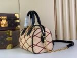 Louis Vuitton Speedy Bandouliere 20 Top Handle Bag 8in/ 20.5cm Beige/ Red Gold Hardware For Women M24261 - Image 3